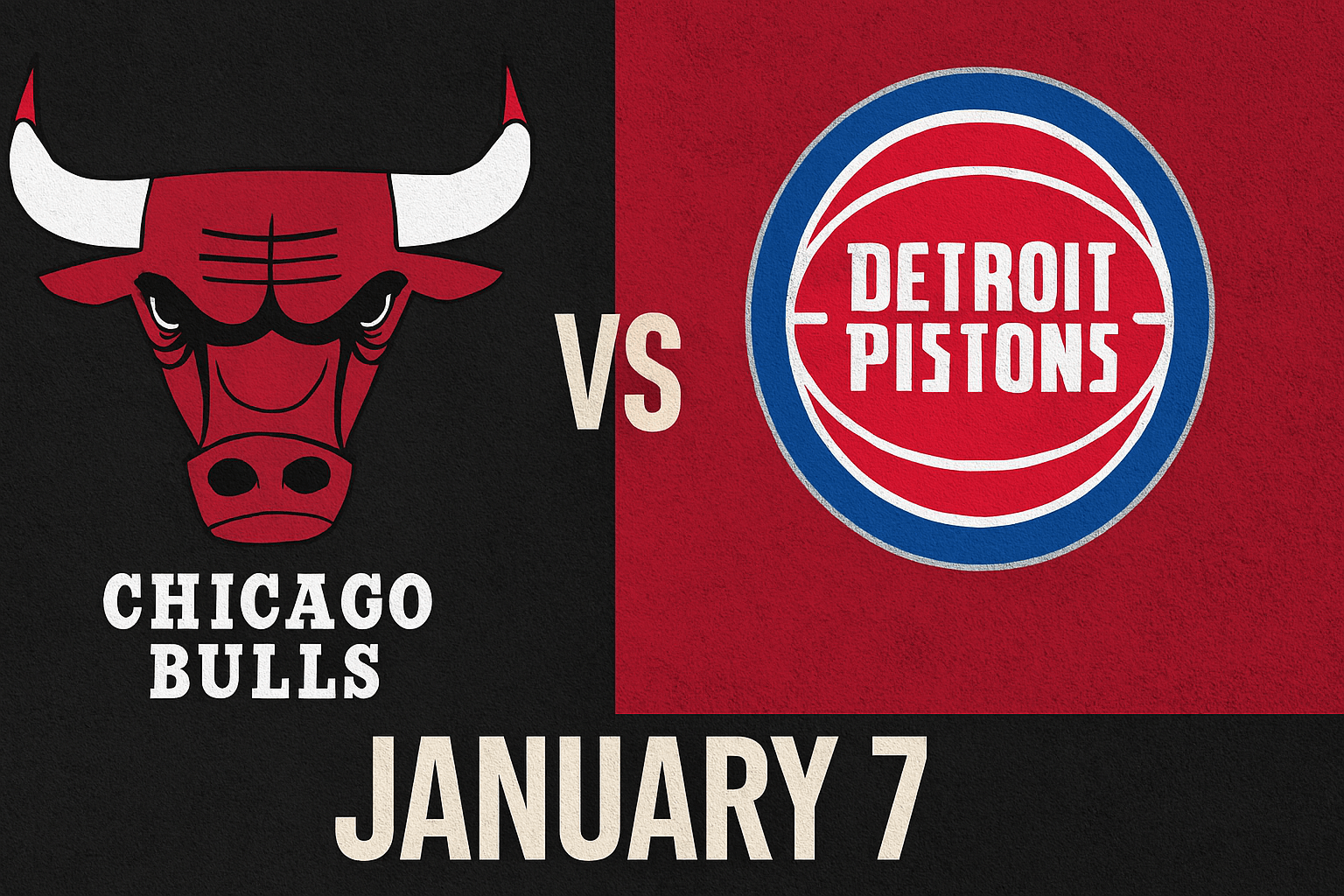 Bulls vs Pistons January 7