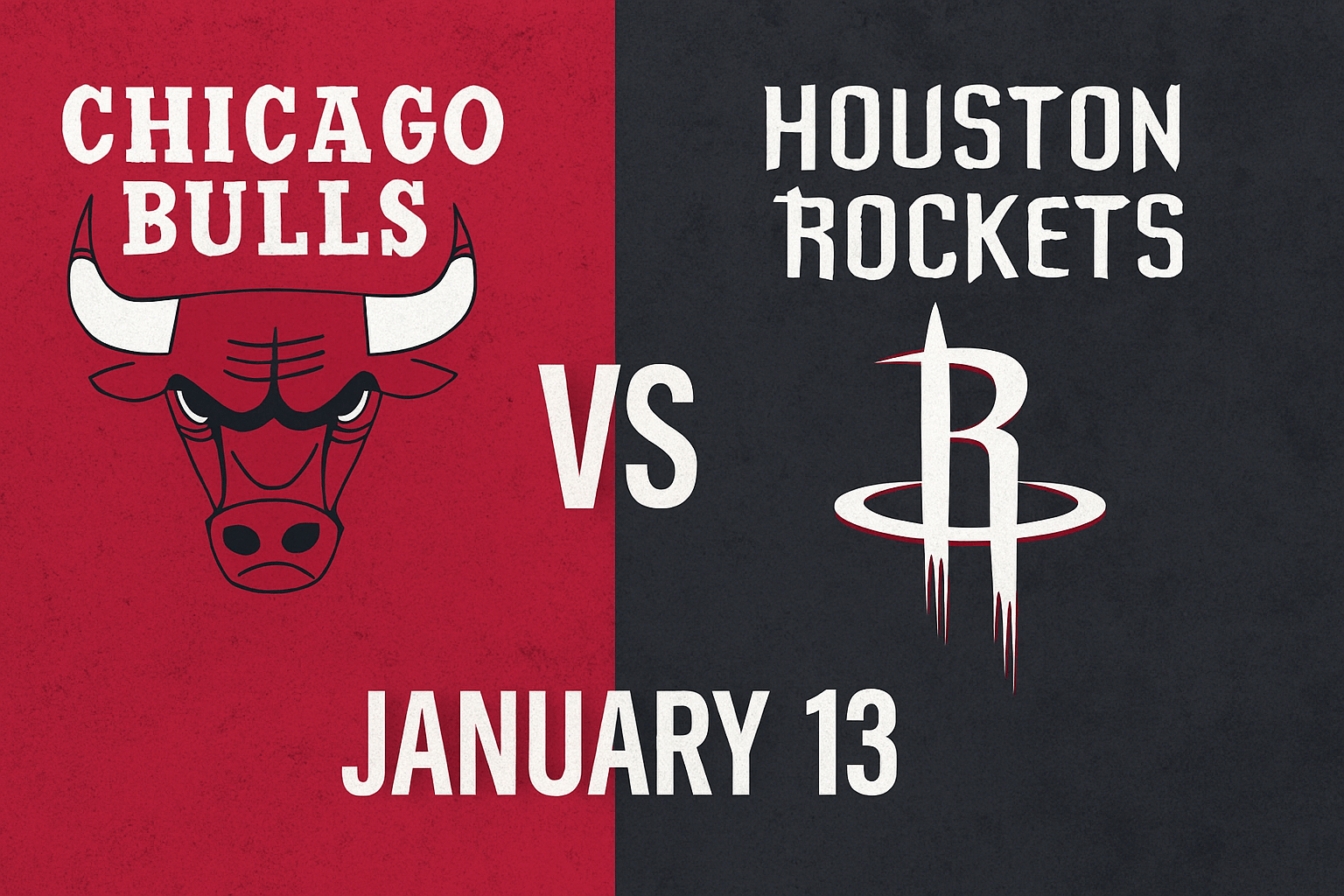 Bulls vs Rockets January 13