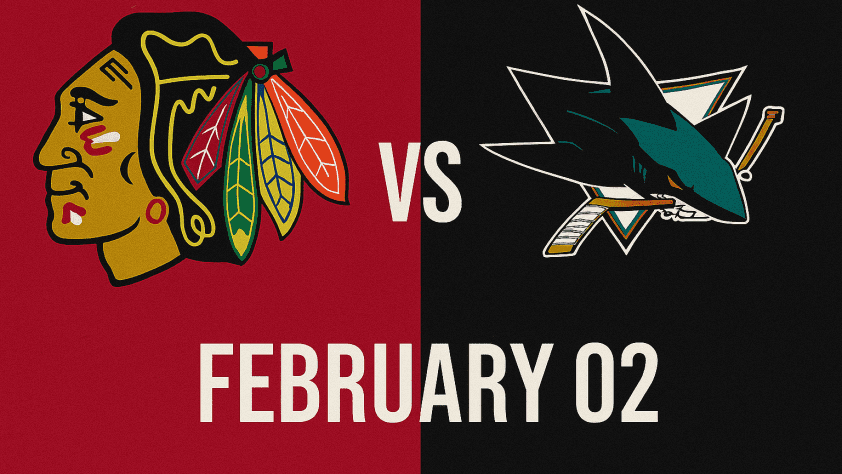 Blackhawks vs San Jose Sharks February 2