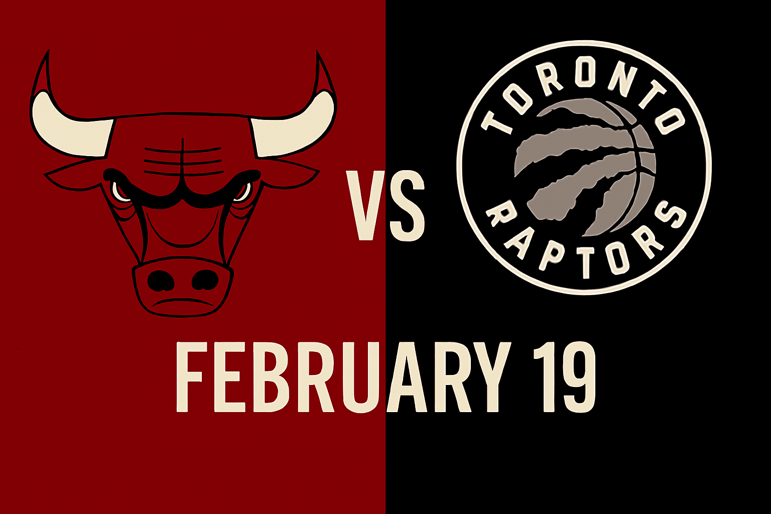 Bulls vs Raptors February 19 2026
