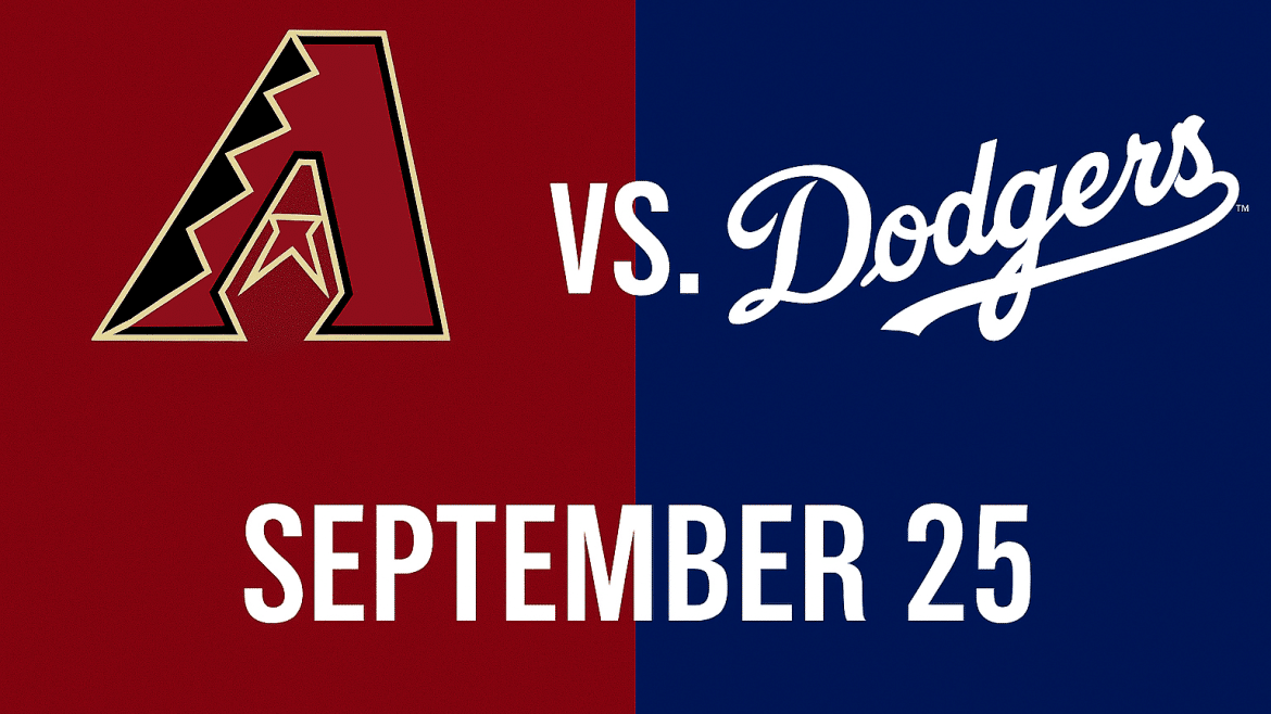 Diamondbacks vs Dodgers Baseball Game Predicition September 25