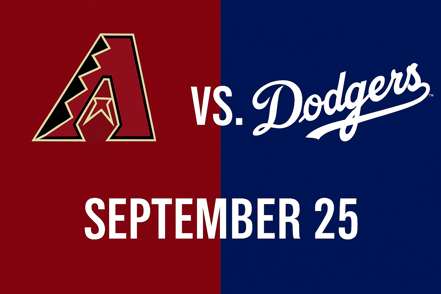 Diamondbacks vs Dodgers Baseball Game Predicition September 25
