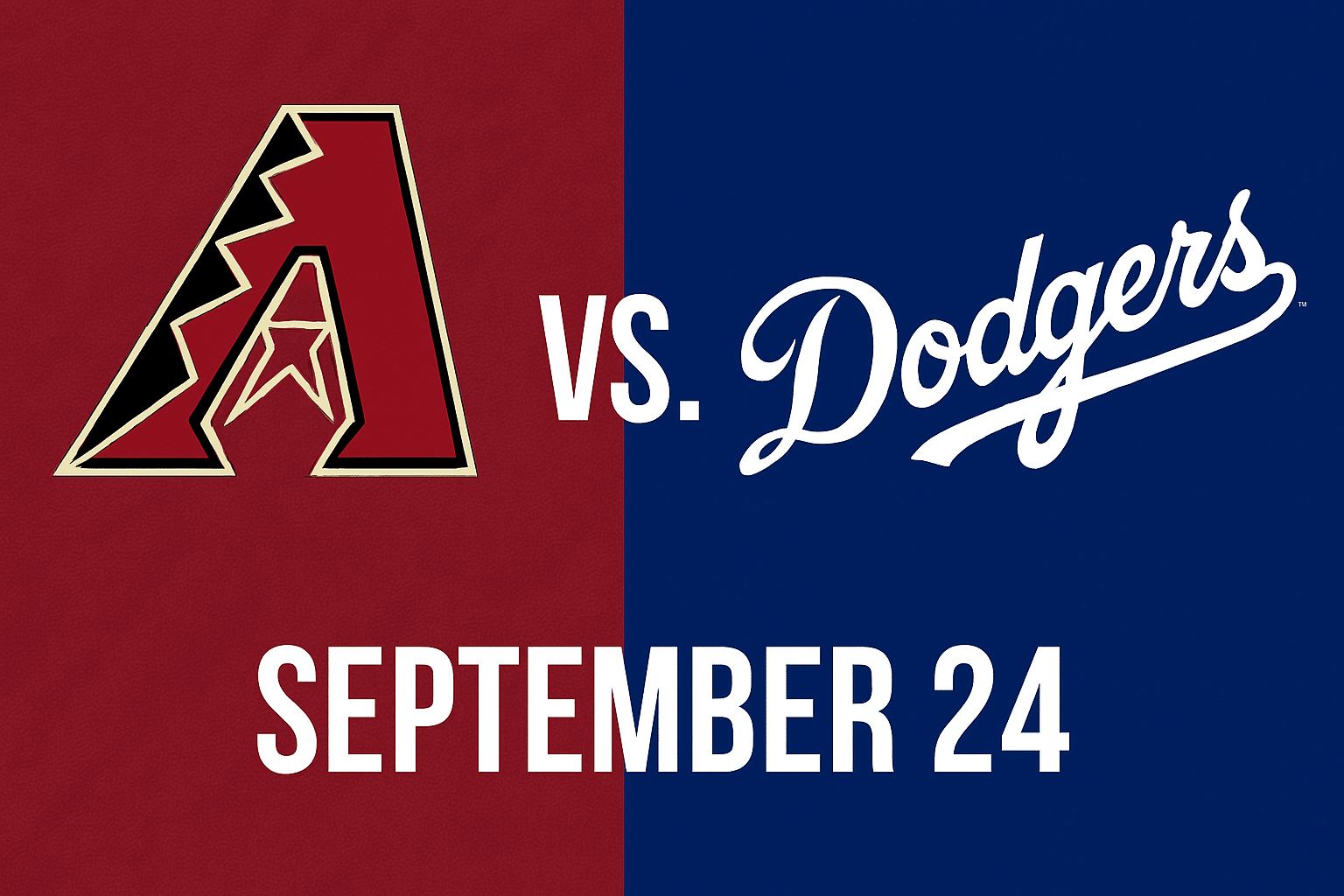 Diamondbacks vs Dodgers Baseball Game Prediction September 24