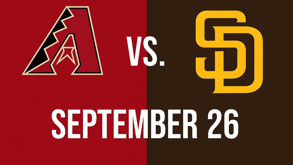 Diamondbacks vs Padres Baseball Game September 26