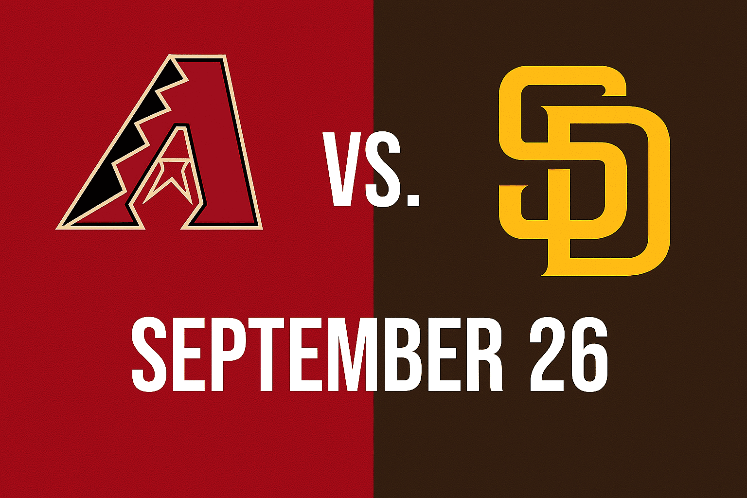 Diamondbacks vs Padres Baseball Game September 26