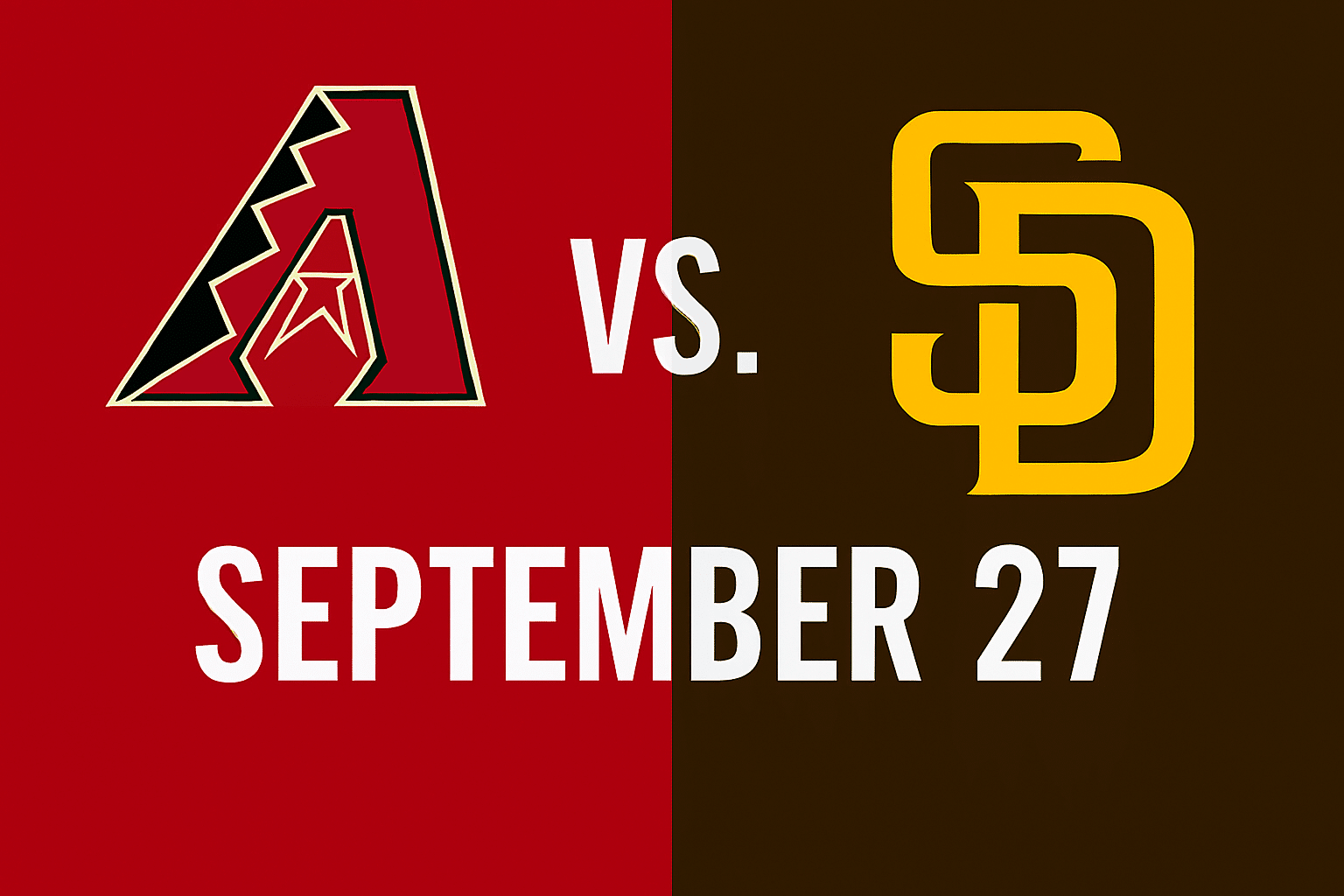 Diamondbacks vs Padres Baseball Game September 27