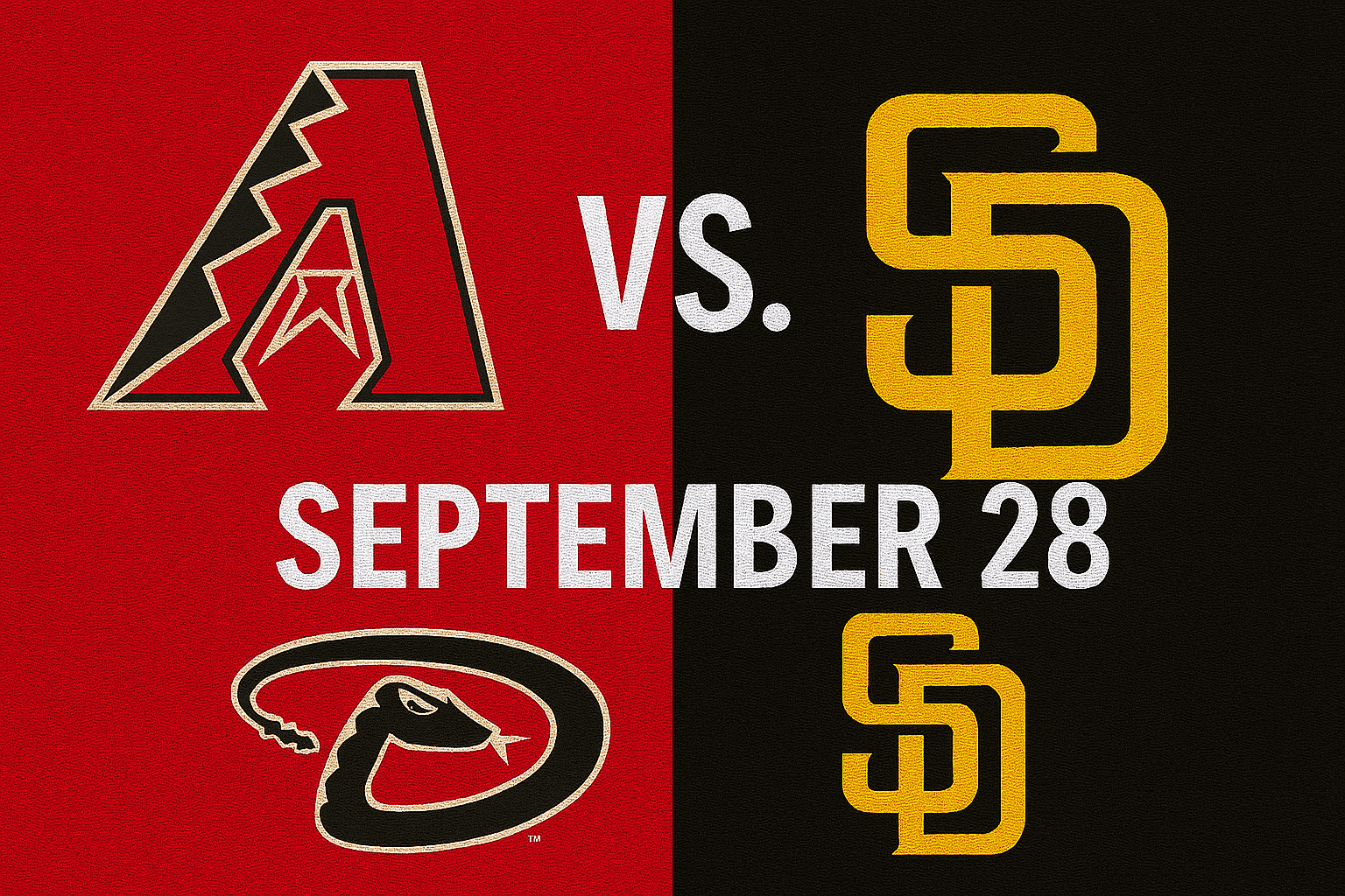 Diamondbacks vs Padres September 28