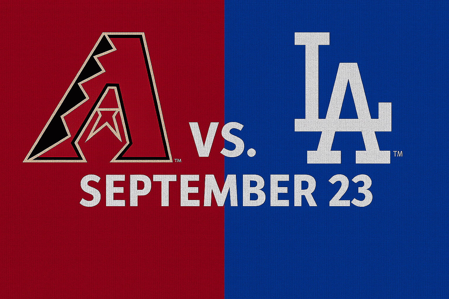 Diamondbacks vs. Dodgers Game September 23