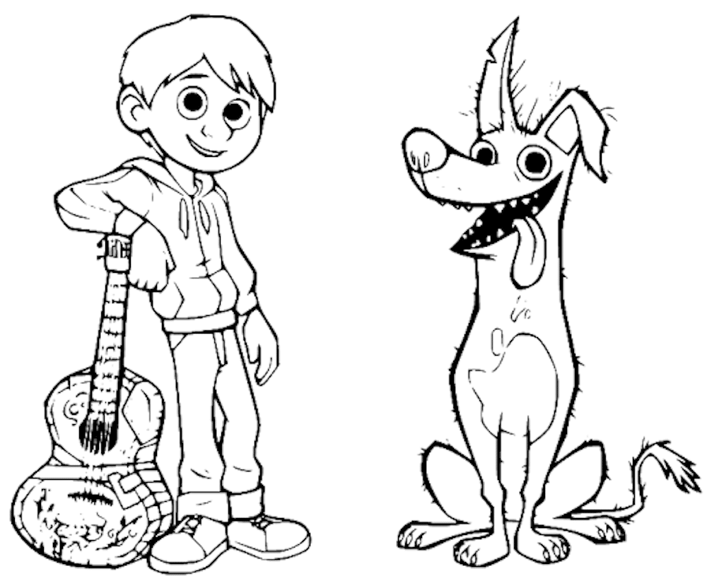 Lovely Coco And Hello Kitty Coloring Pages For Kids And Adults 