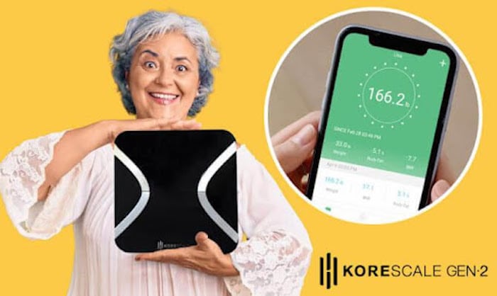 KoreHealth KoreScale Gen 2 BLACK Digital Bluetooth Smart Scale
