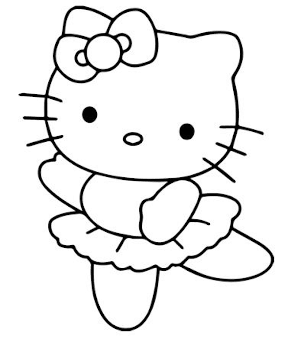 hello kitty classroom coloring page