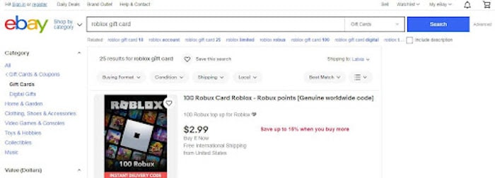 Buy Roblox Robux Gift Cards Cheaper!