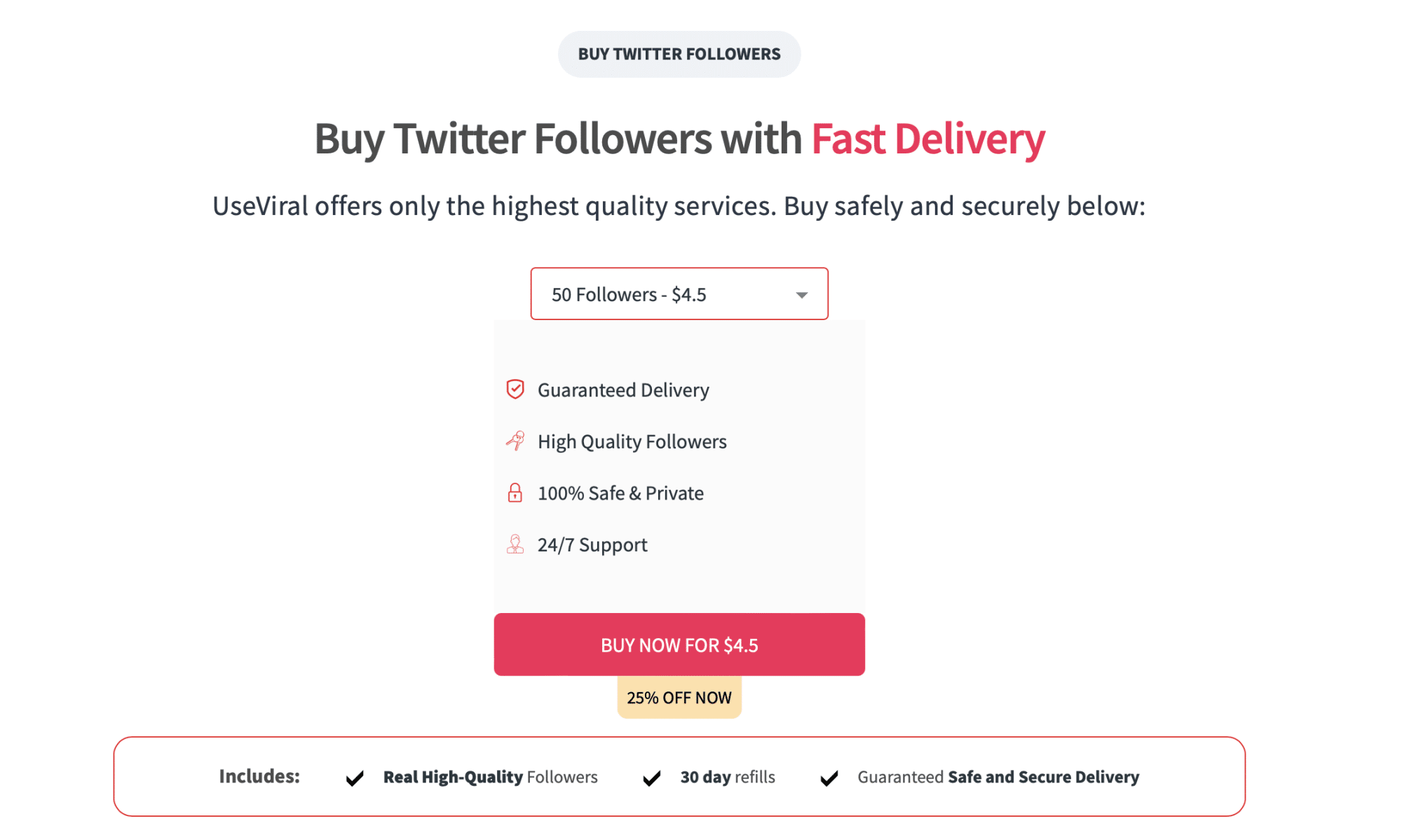 Buy Twitter Followers - UseViral