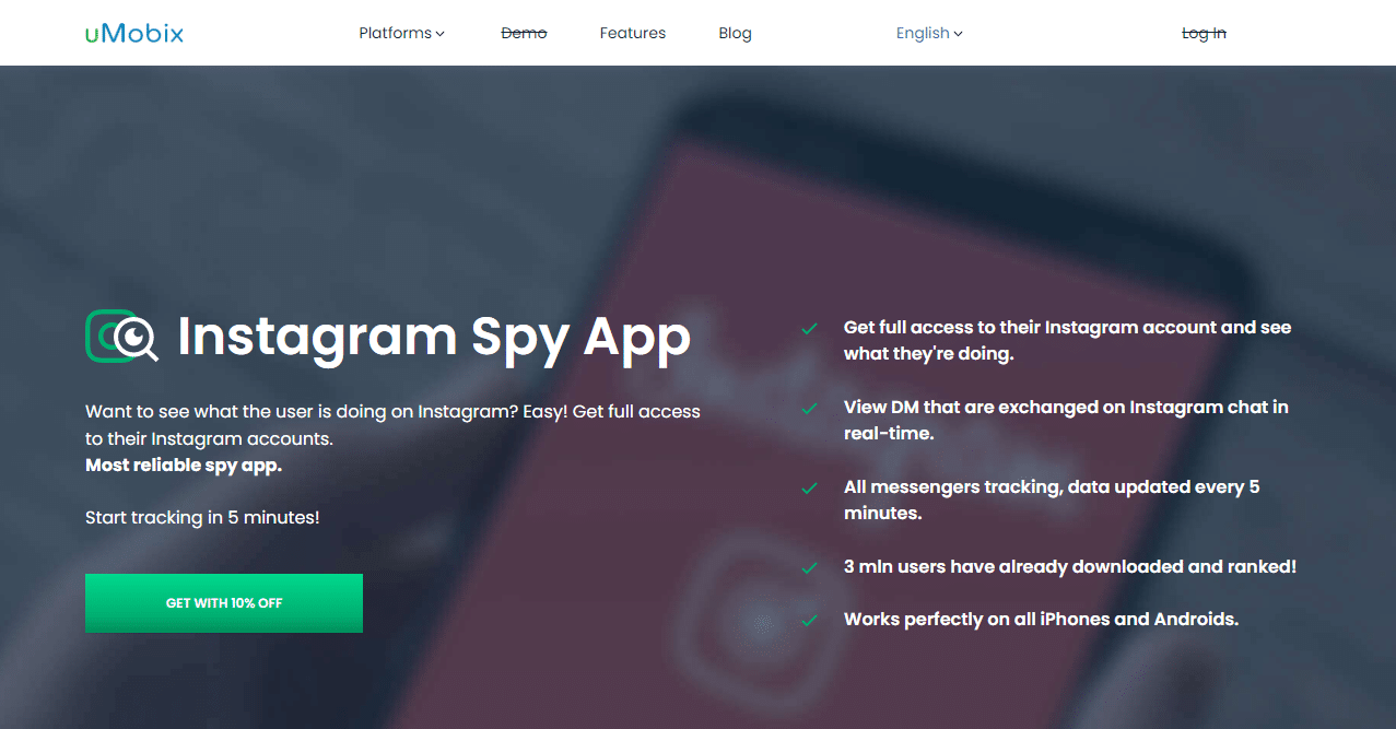 uMobix Instagram hack Spy App