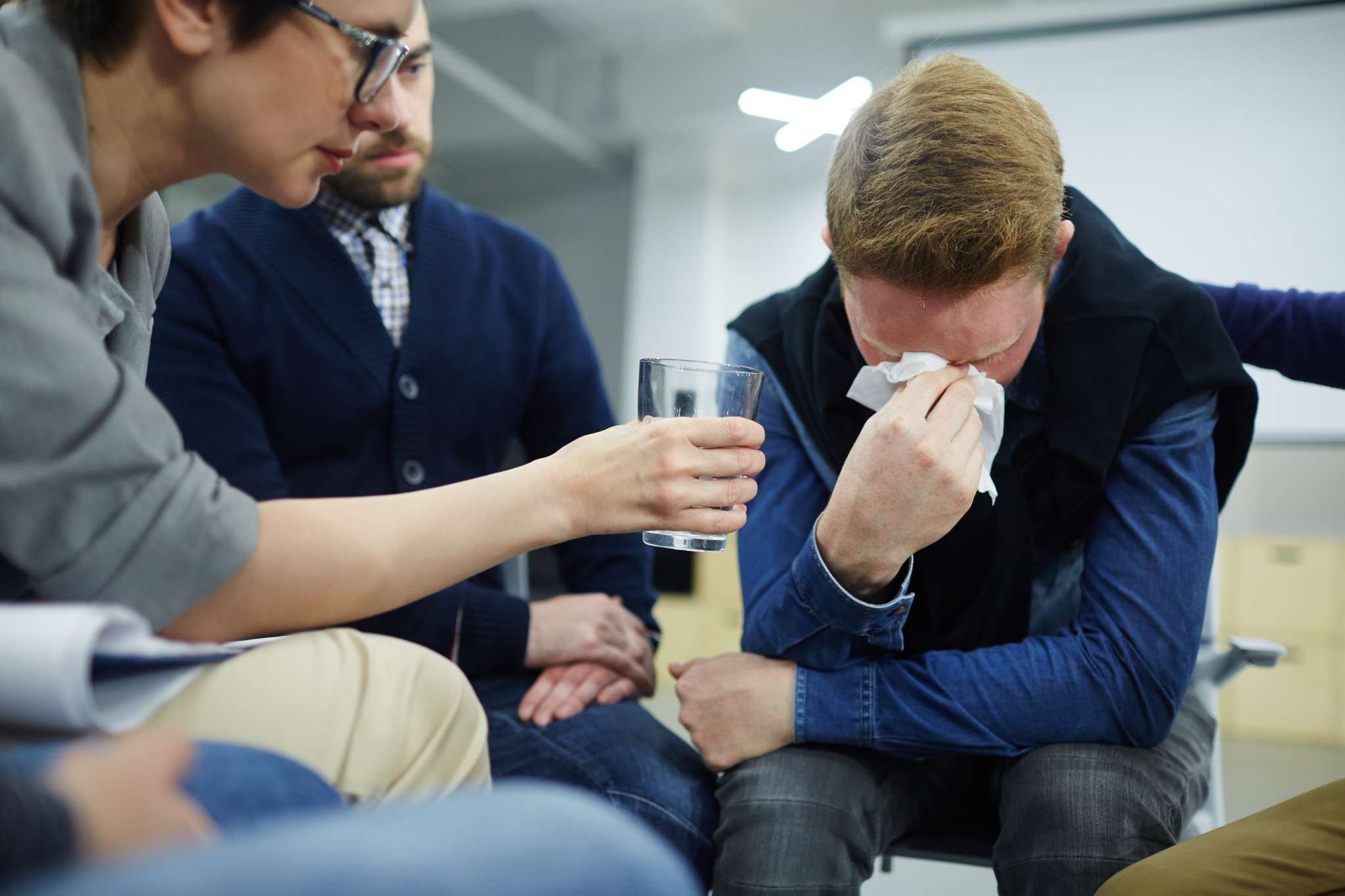 Man crying because of emotional Trauma