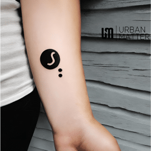 Semicolon Tattoo on Wrist