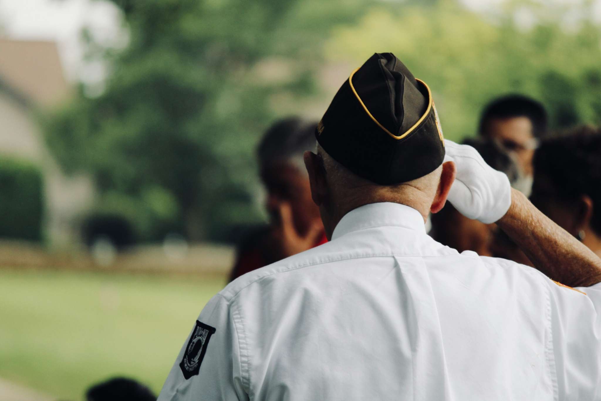 Veteran saluting