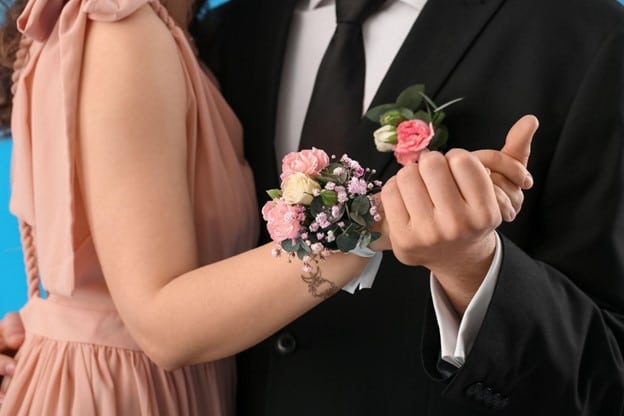 Young Couple Dancing at Prom