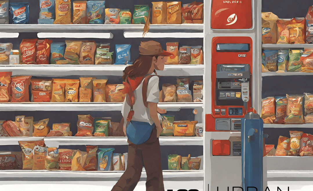 Boy at Gas Station choosing Snacks