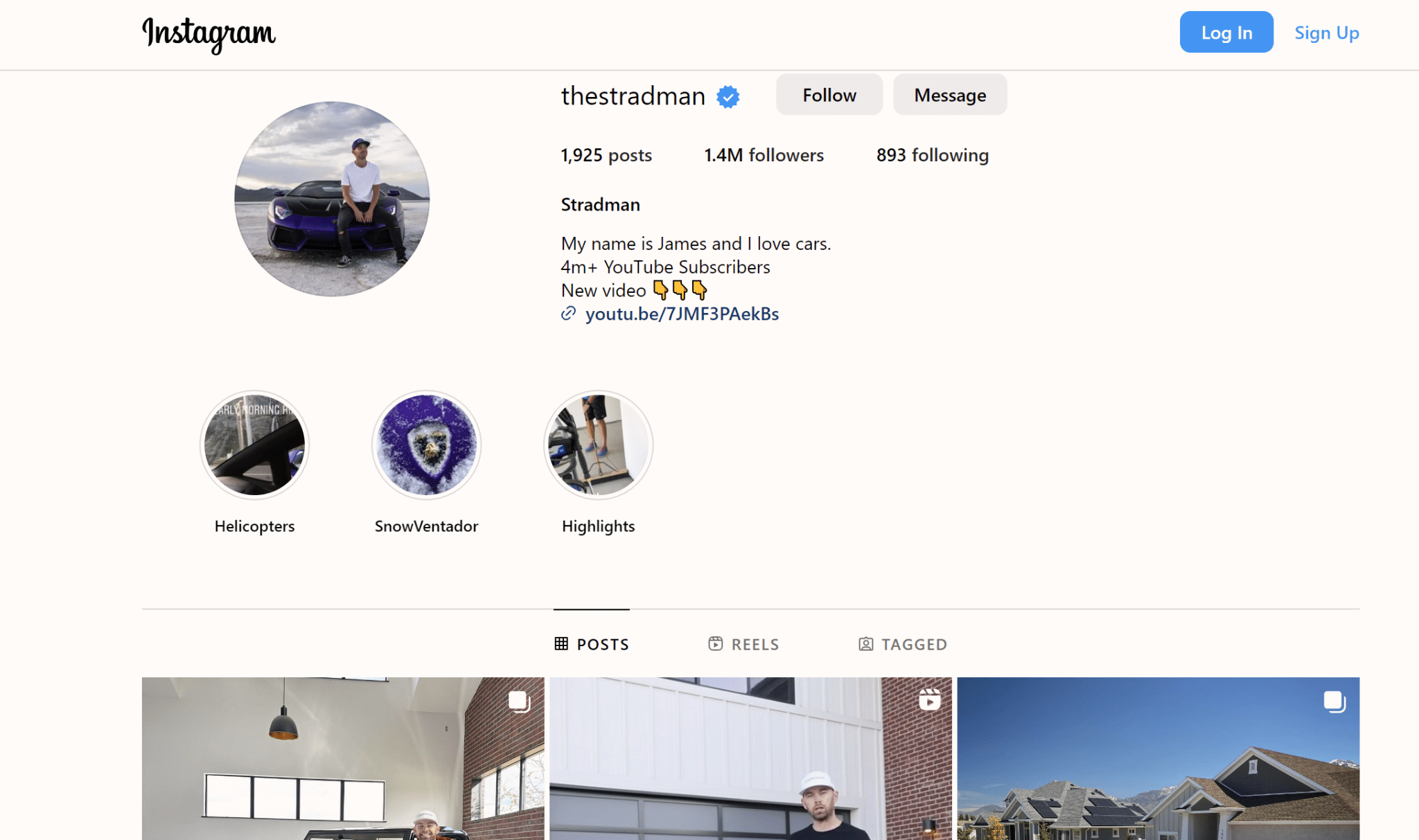 Stradman Instagram page