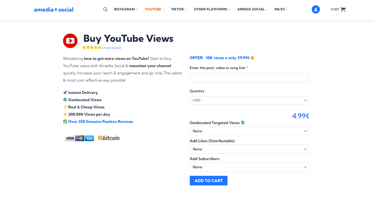 Best website to buy cheap and real YouTube views instantly