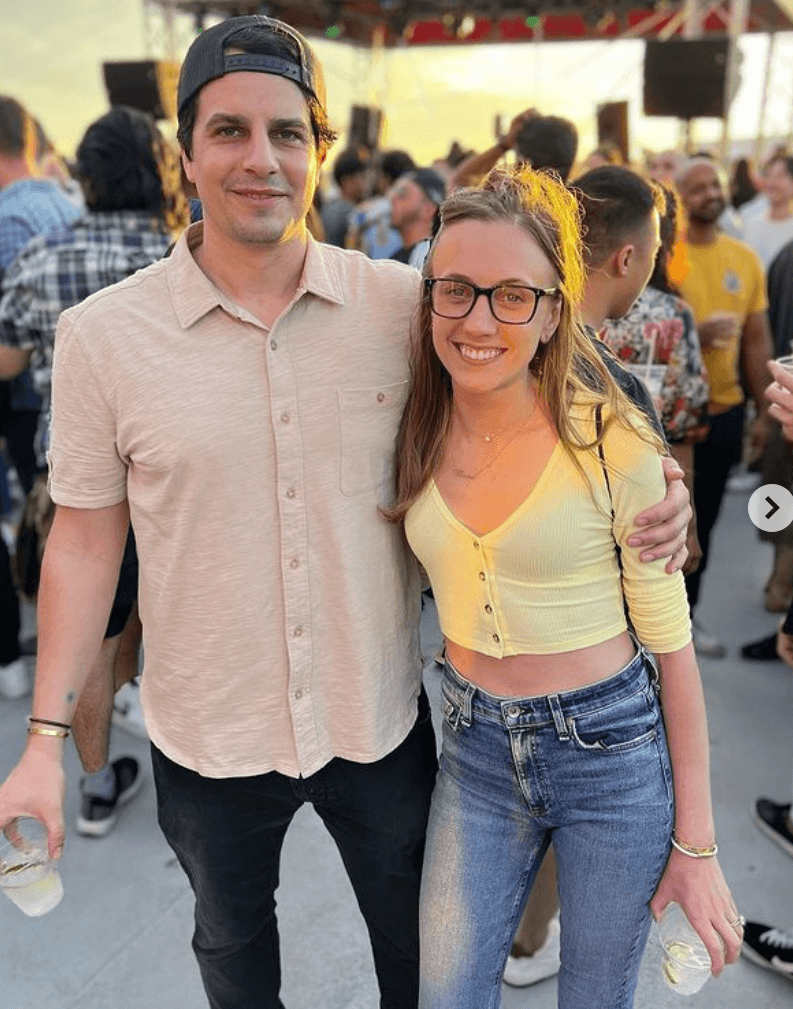 Kat Timpf husband Cameron Frisica together