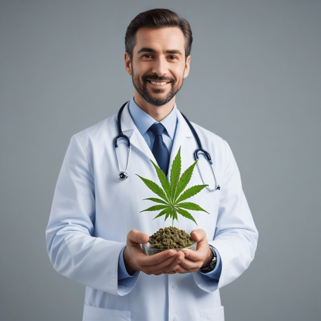 Doctor holding Medical Cannabis