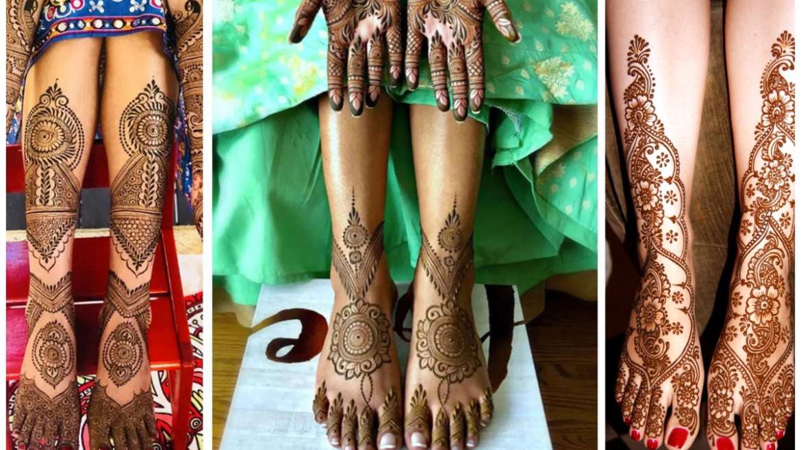 Stylish Leg Mehndi Design and Modern Leg Mehandi Design