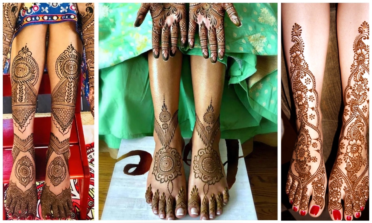 Stylish Leg Mehndi Design and Modern Leg Mehandi Design