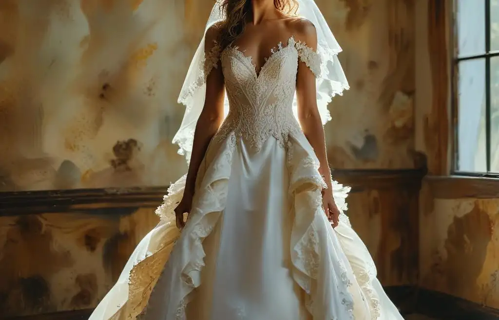 woman in a wedding dress