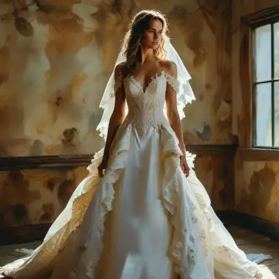 woman in a wedding dress