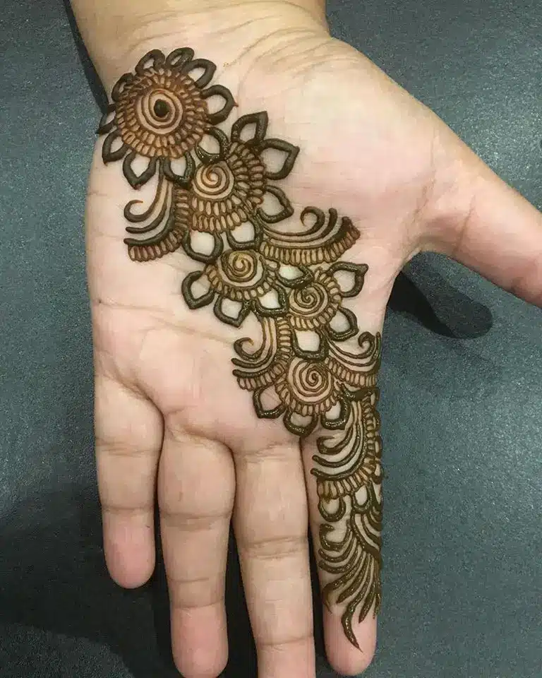 Front hand Mehndi Design for Beginners