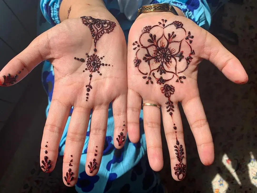 Front hand Mehndi Design for Kids