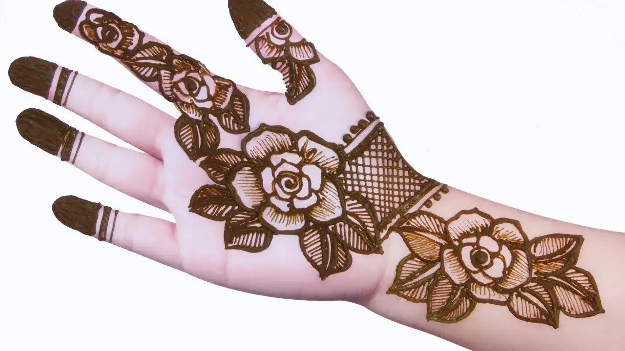 Front hand Mehndi Design for Beginners