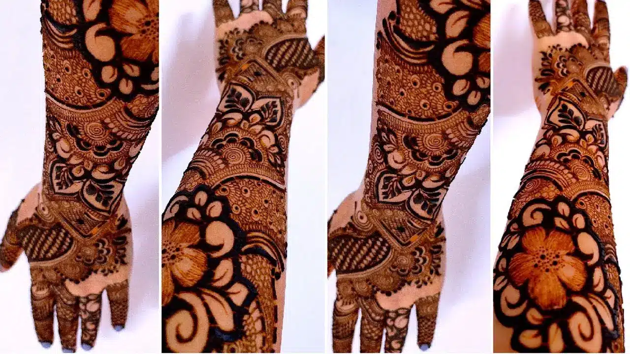 Traditional Front hand Mehndi Design