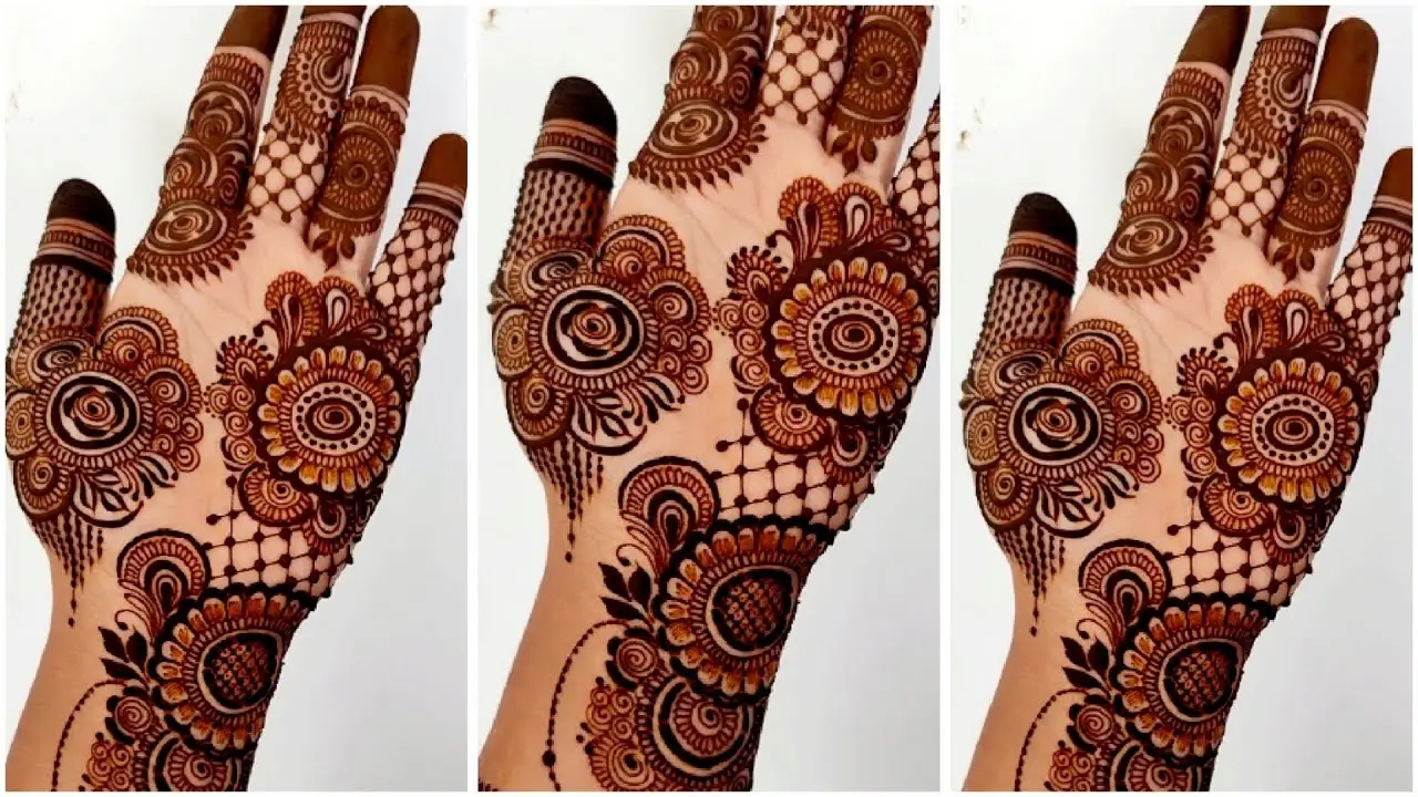 Traditional Front hand Mehndi Design