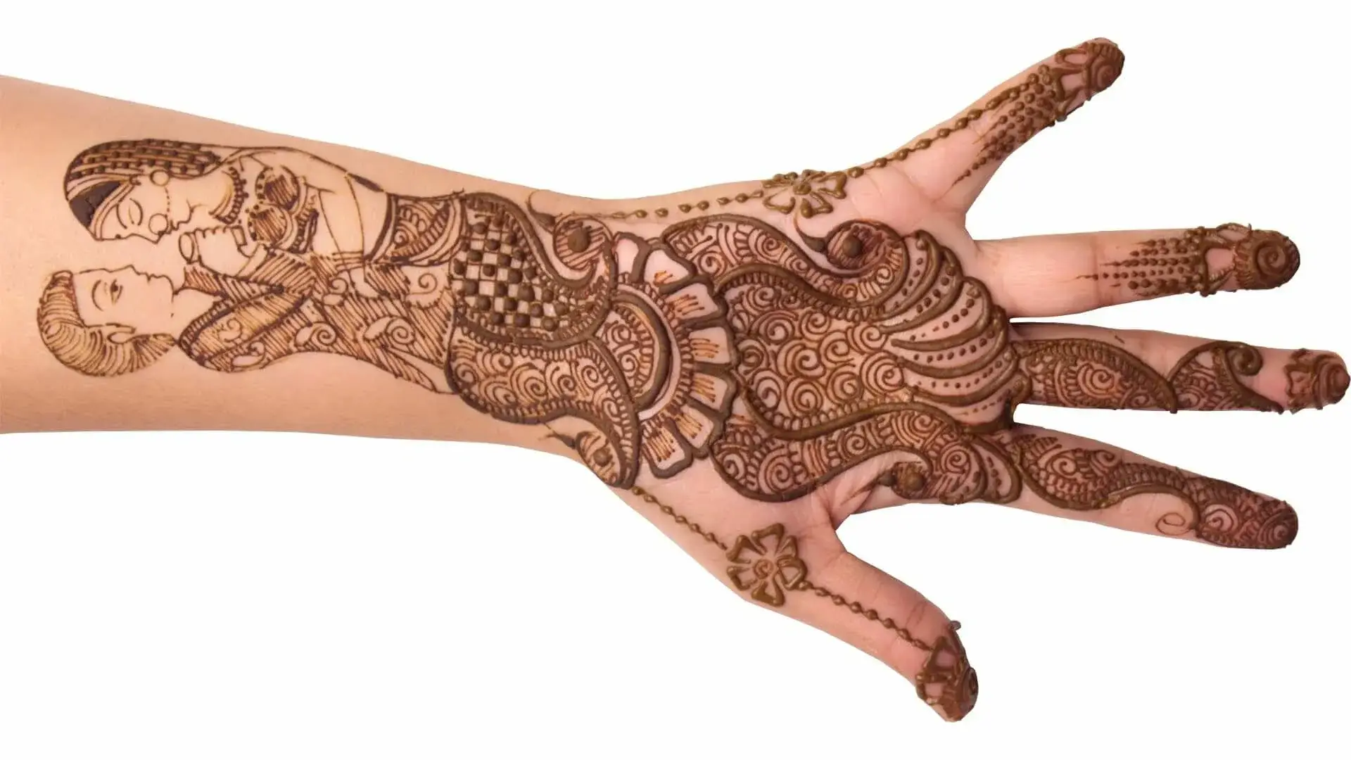 Front Hand Heavy Mehndi Design