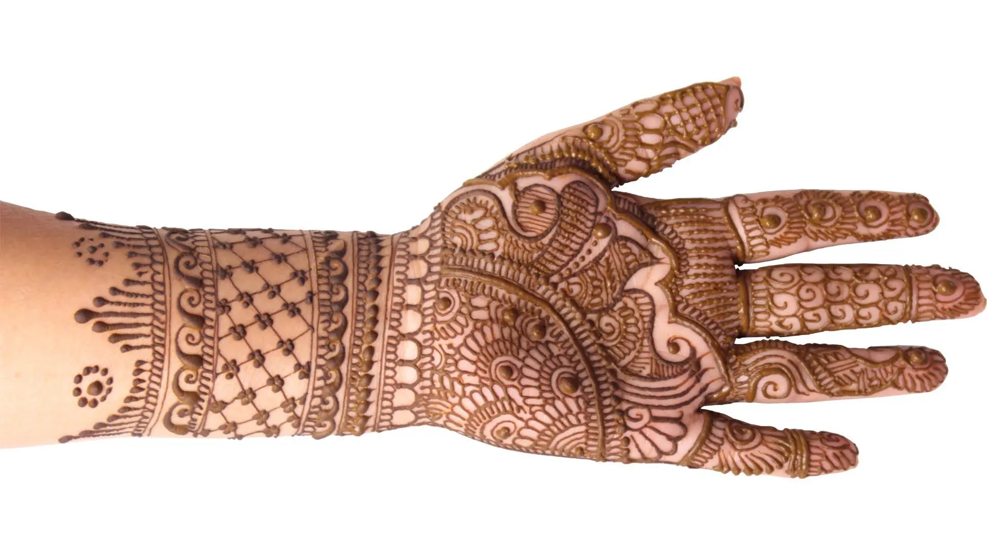 Front Hand Heavy Mehndi Design