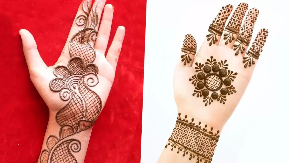 Front hand Mehndi Design for Diwali