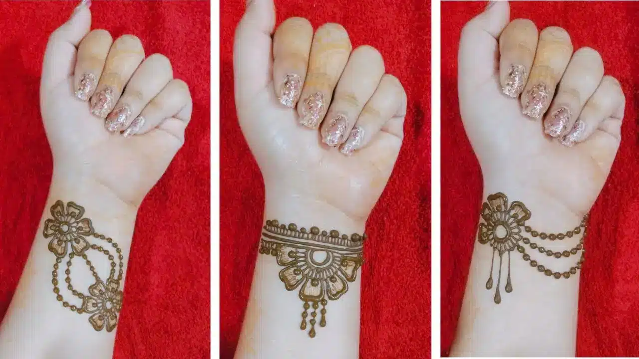 Cuff Bracelet Front Hand mehndi design