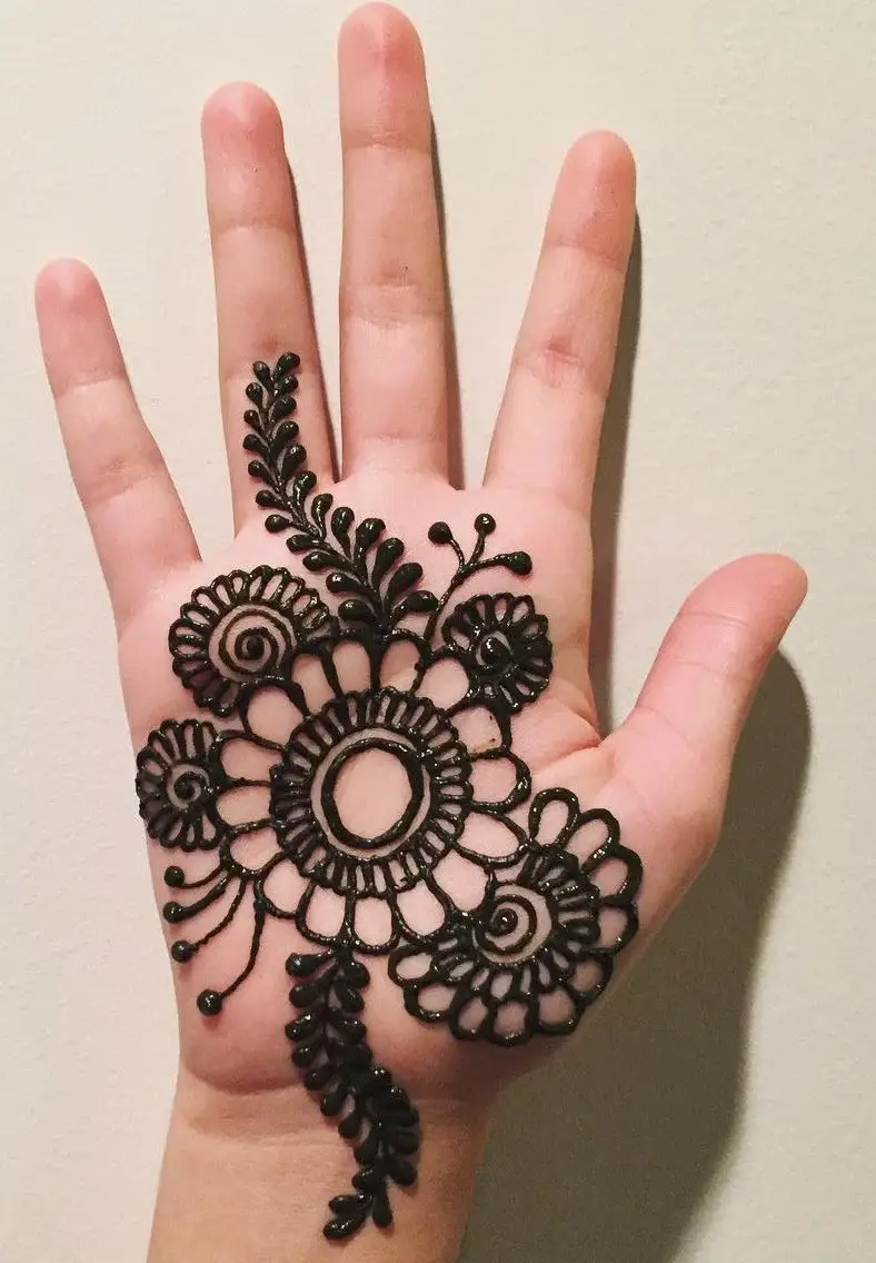 front hand mehndi