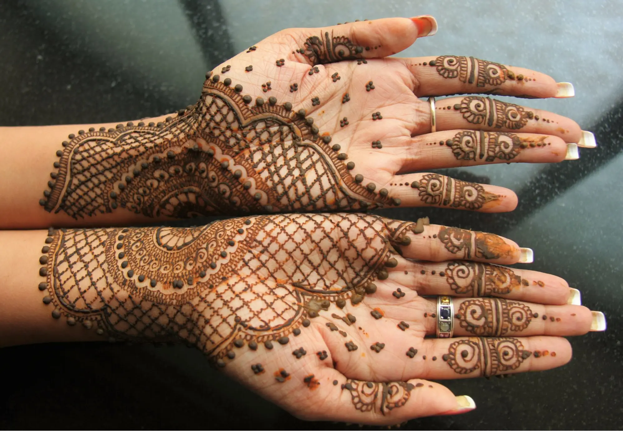 Traditional Front hand Mehndi Design