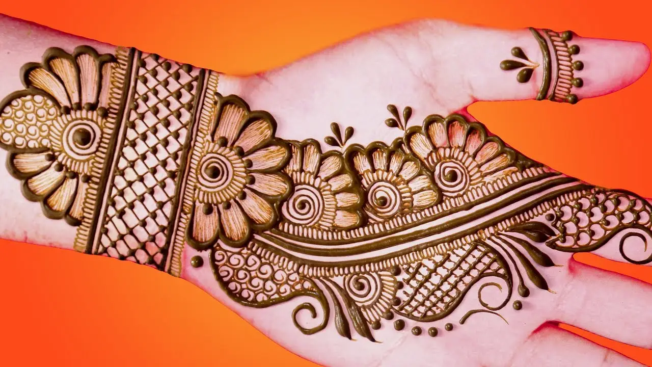 SIMPLE MEHNDI DESIGNS FOR FRONT HANDS