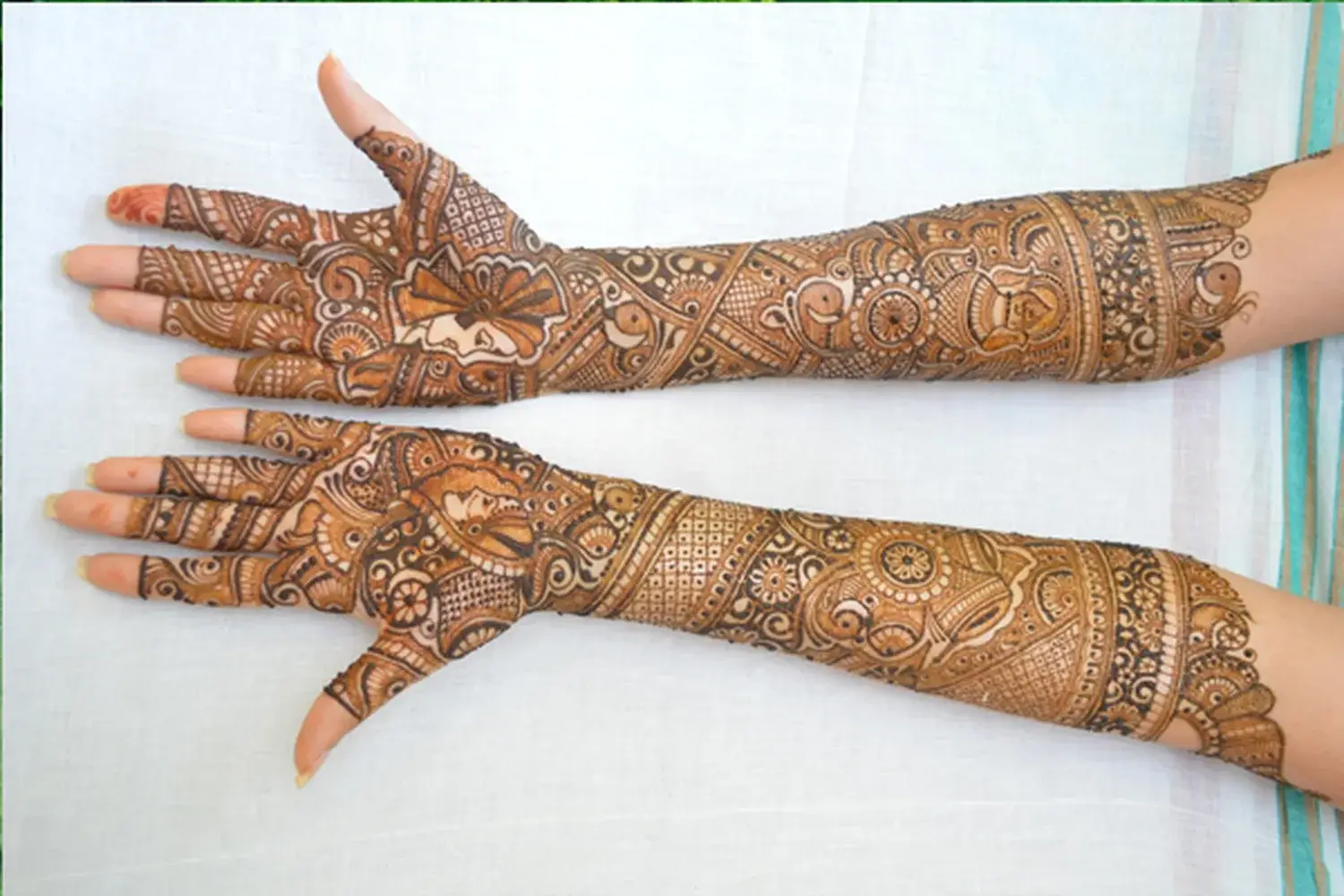 Front Hand Heavy Mehndi Design