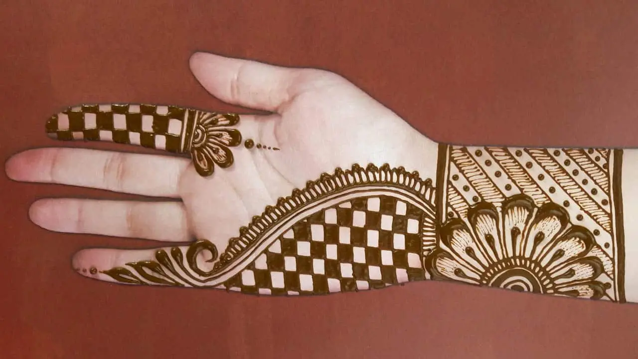 Front hand Arabic Mehndi Design