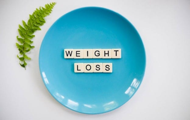 Weight Loss written on plate