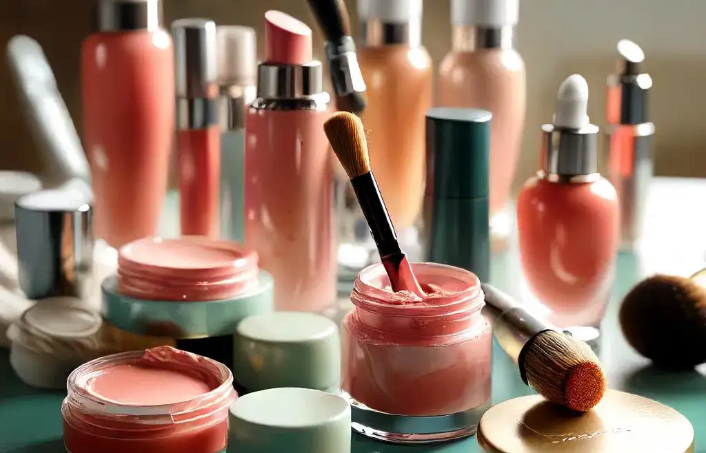 Cosmetics on the table