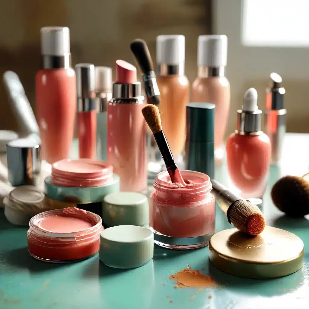 Cosmetics on the table