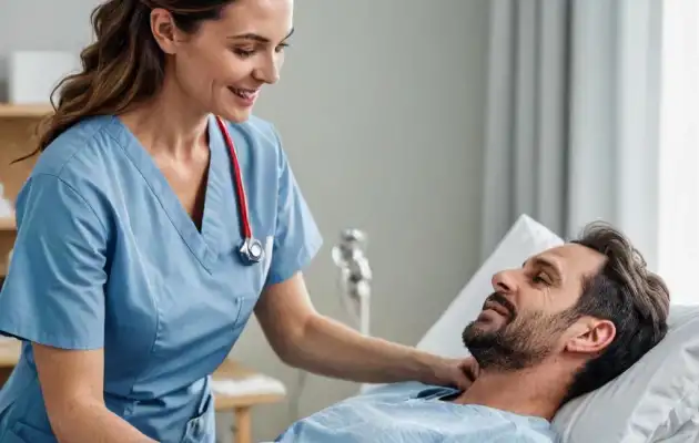 Nurse caring for patient