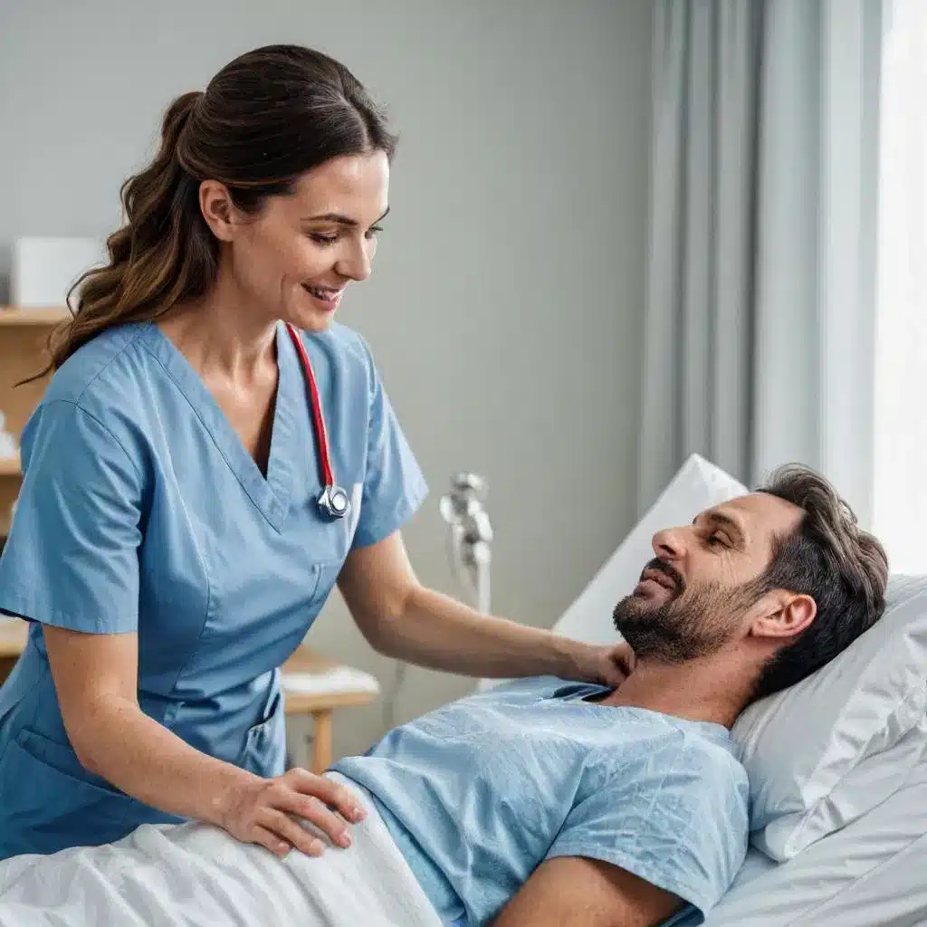 Nurse caring for patient